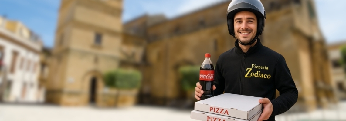 Pizza e bibita da asporto per 2 persone (domicilio +2,00)